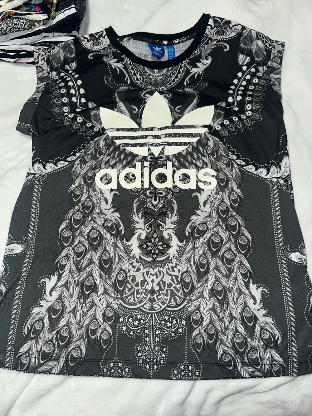 adidas Black Graphic Trefoil Short Sleeve Tee and shorts bundle